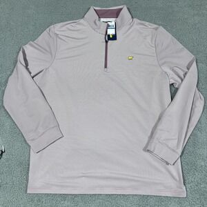Jack Nicklaus Men's Golf Casual Long Sleeve 1/4 Zip Dusty Rose Striped XL NWT